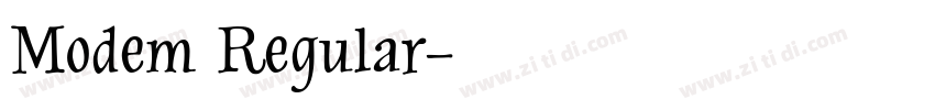 Modem Regular字体转换